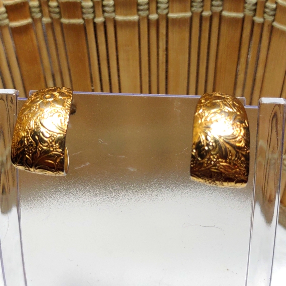Vintage 70s Gold Plated Earrings